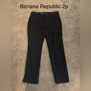 Women’s Black Polka Dot Banana Republic Ankle Pants Size 2P